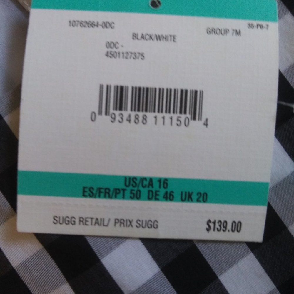 NWT Anne Klein Gingham Check Midi Dress size 16 - Picture 5 of 13